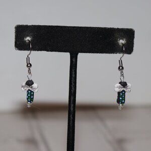 🧚‍♀️ Silver & Colorful Dragonfly Earrings 1 3/8" tall · NWOT